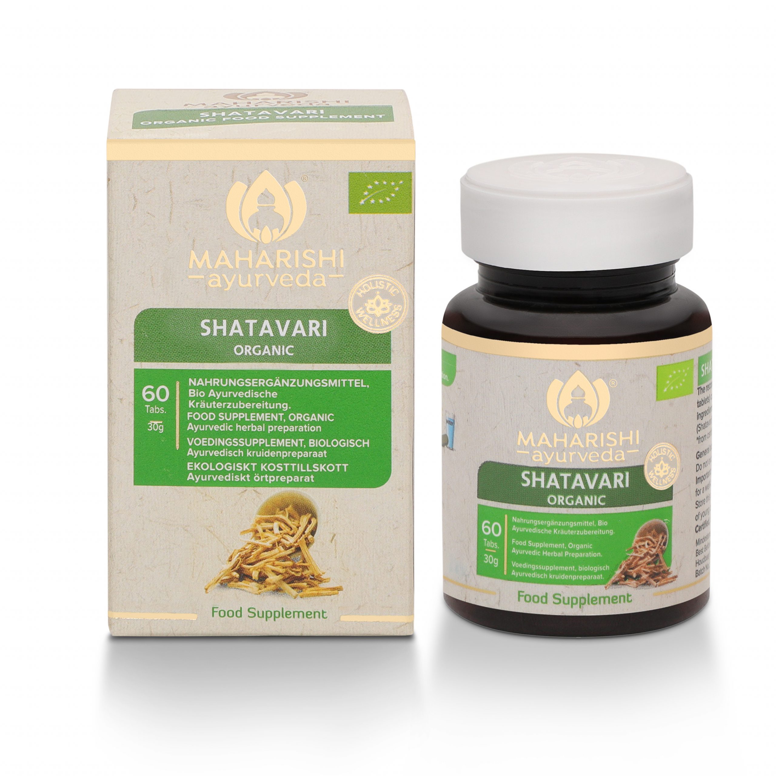 SHATAVARI (Bio) SUPER HERB - Shatavari Food Supplement, Bio ayurvedic herbal preparation Contents: 60 Tabletten / 30 g