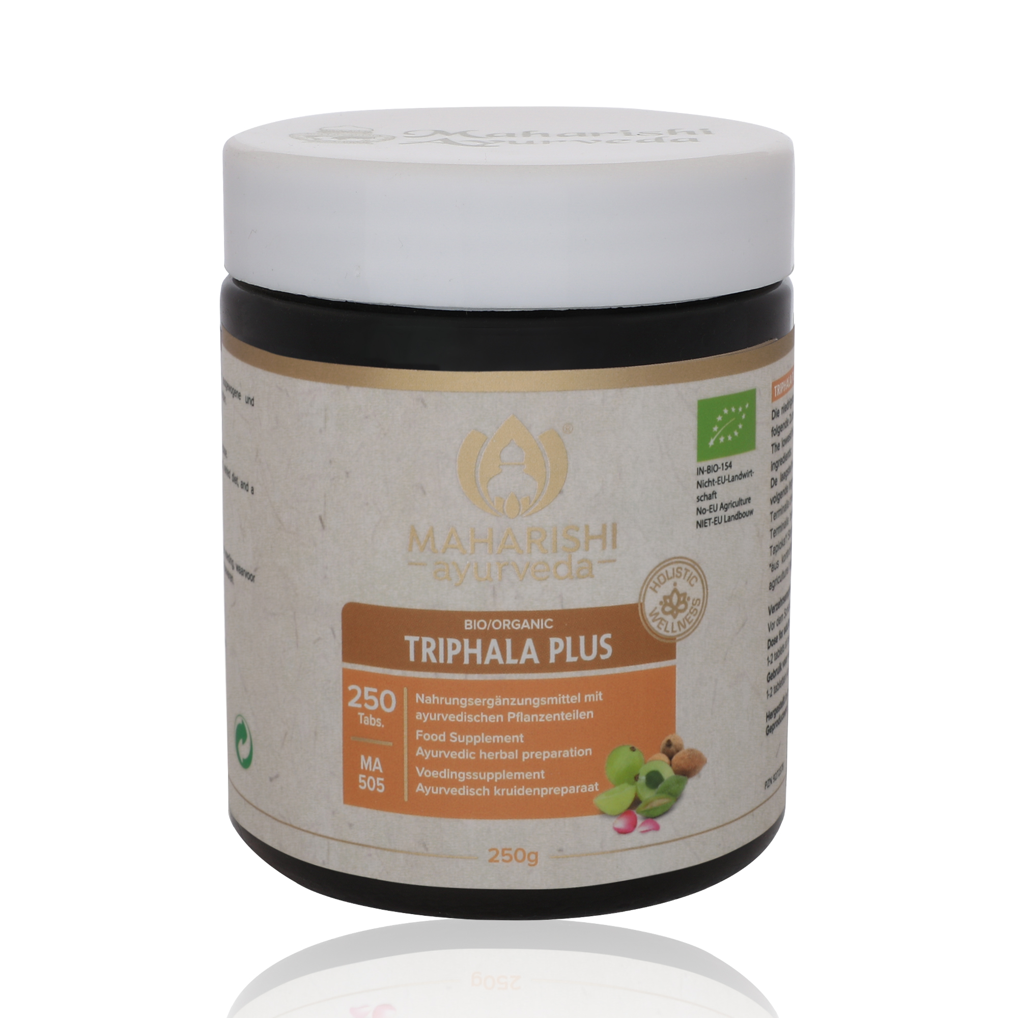 Triphala Plus, Natural, 250 g MA 505 Food Supplement Ayurvedic herbal preparation Contents: 250 tablets / 250 g