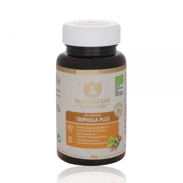 Triphala Plus (organic), 60 g MA 505 Food Supplement, ayurvedic herbal preparation Contents: 60 tablets / 60 g