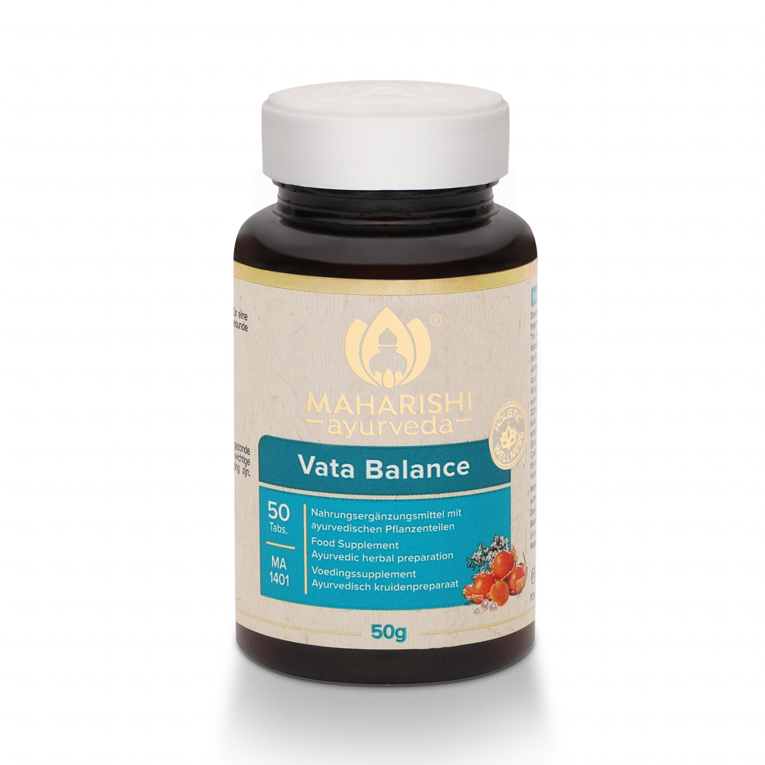 Vata Balance MA 1401 Food Supplement, Ayurvedic herbal preparation Contents: 50 tablets / 50 g
